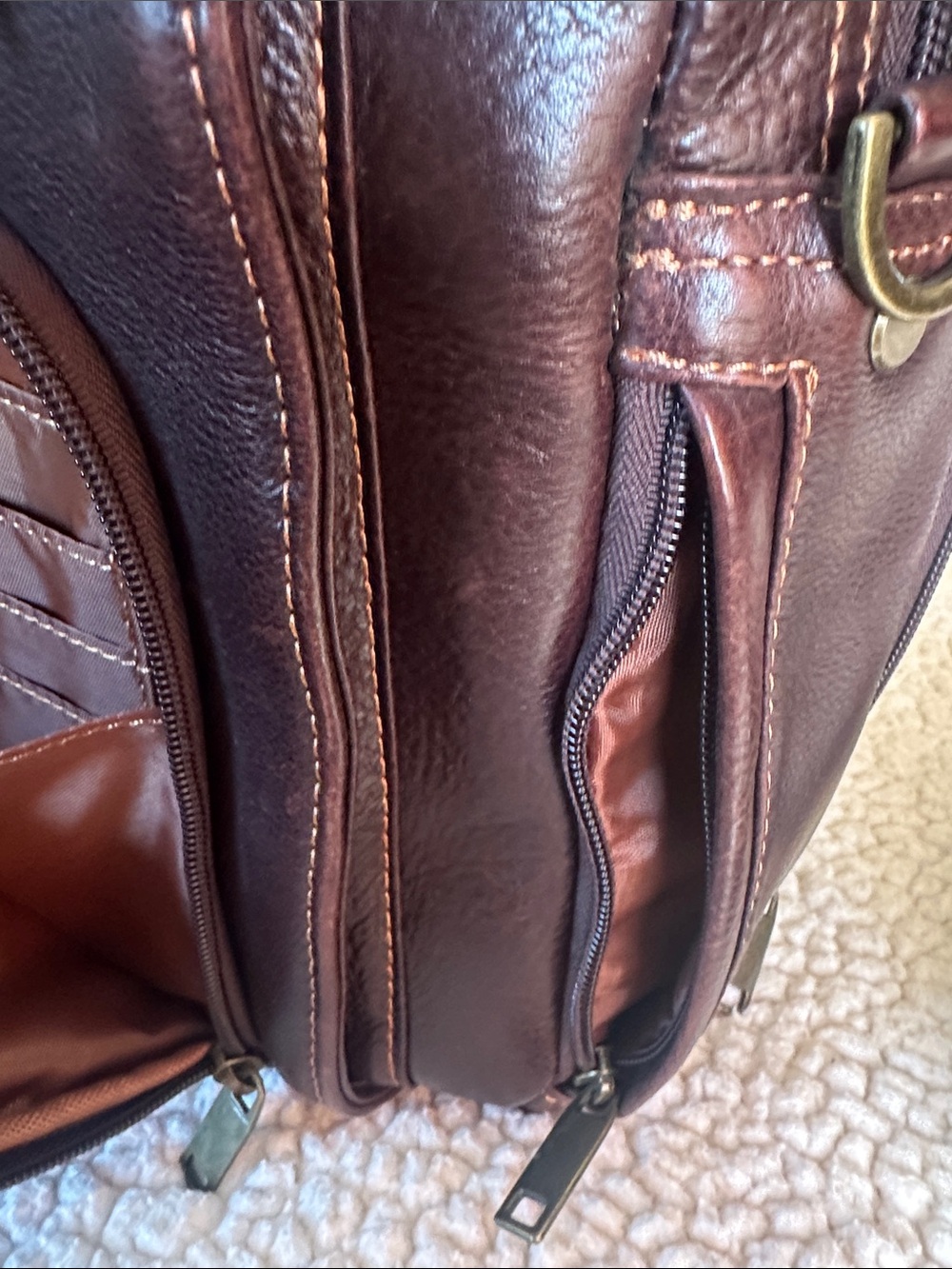 Wilsons Dark Brown Leather Briefcase - Picture 7 of 13